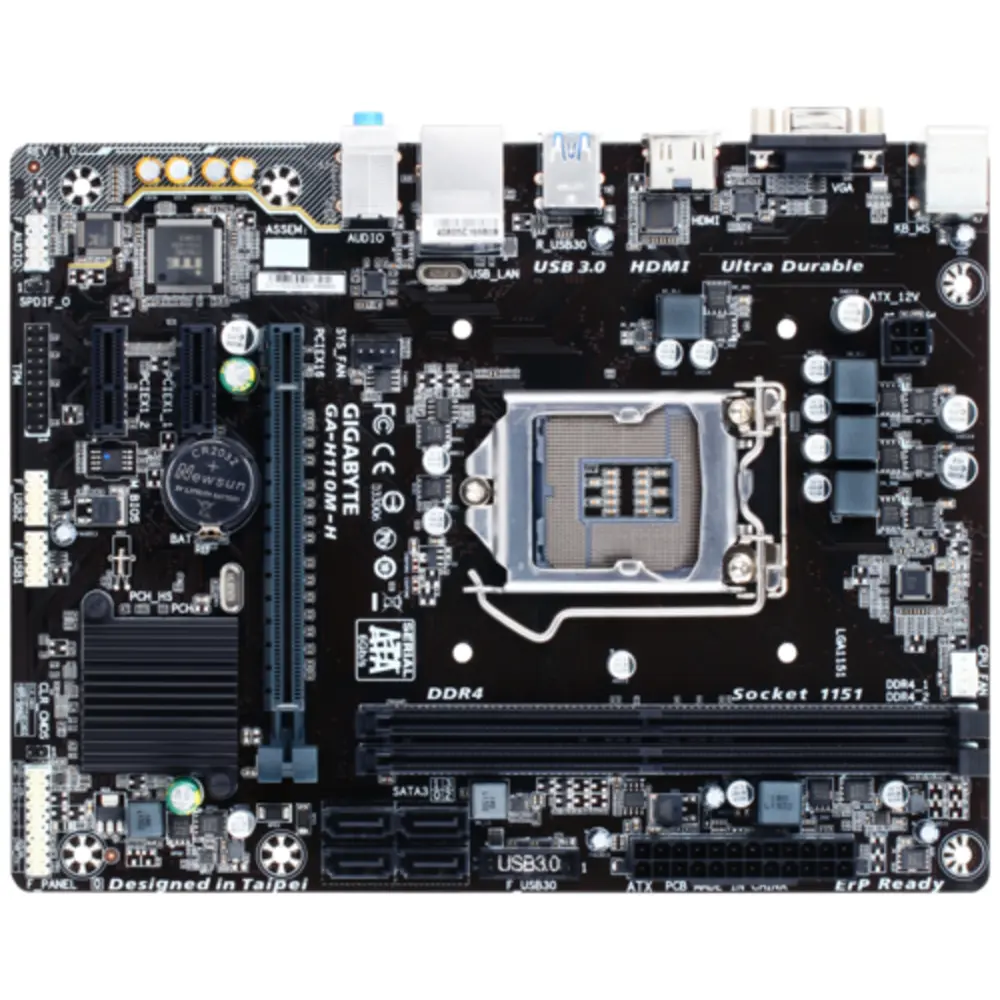 Gigabyte GA H110M H DDR4 Motherboard For Intel 6th | 7th Gen view 4